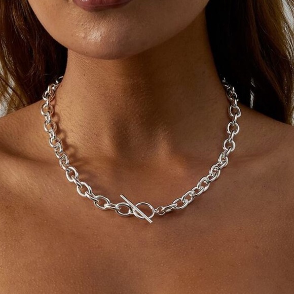 Anthropologie Jewelry - Silver Chain Necklace #2037